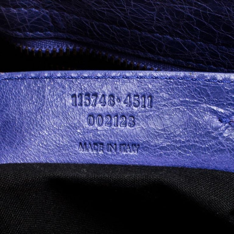 Balenciaga Purple Leather RH City Bag For Sale at 1stDibs