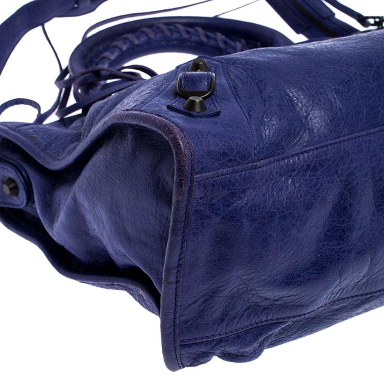 balenciaga purple city bag