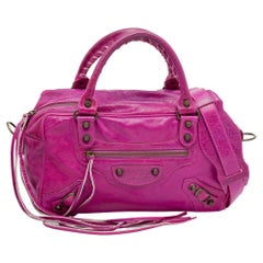 Balenciaga Purple Leather RH Twiggy Bag