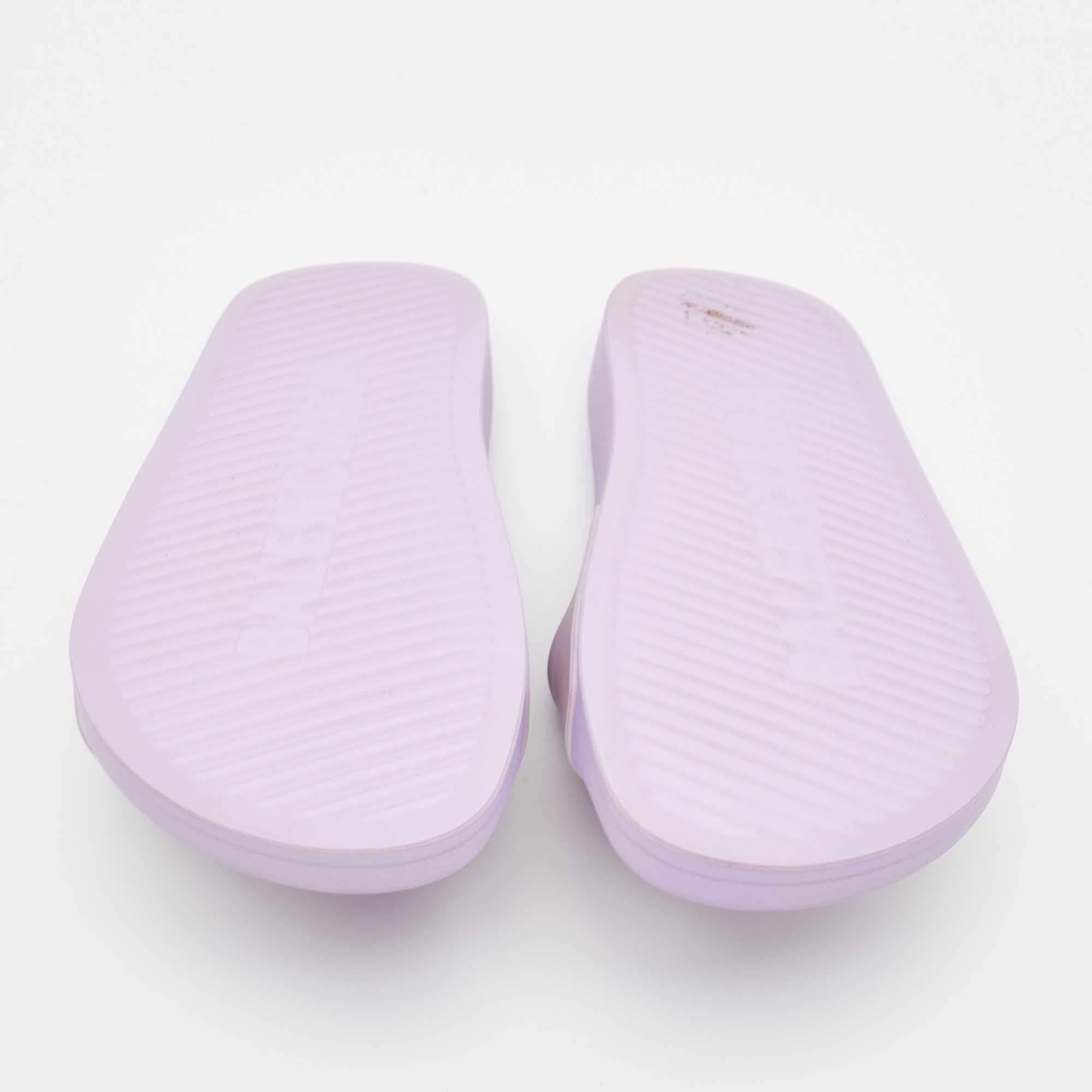 Balenciaga Purple Rubber BB Pool Slides Size 37 3