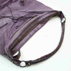 Balenciaga Purple The Day Leather Hobo Bag 867054