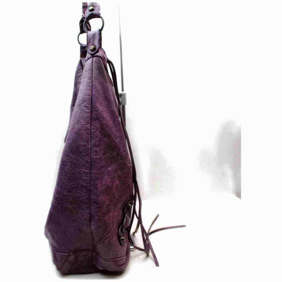 Women's Balenciaga Purple The Day Leather Hobo Bag 867054