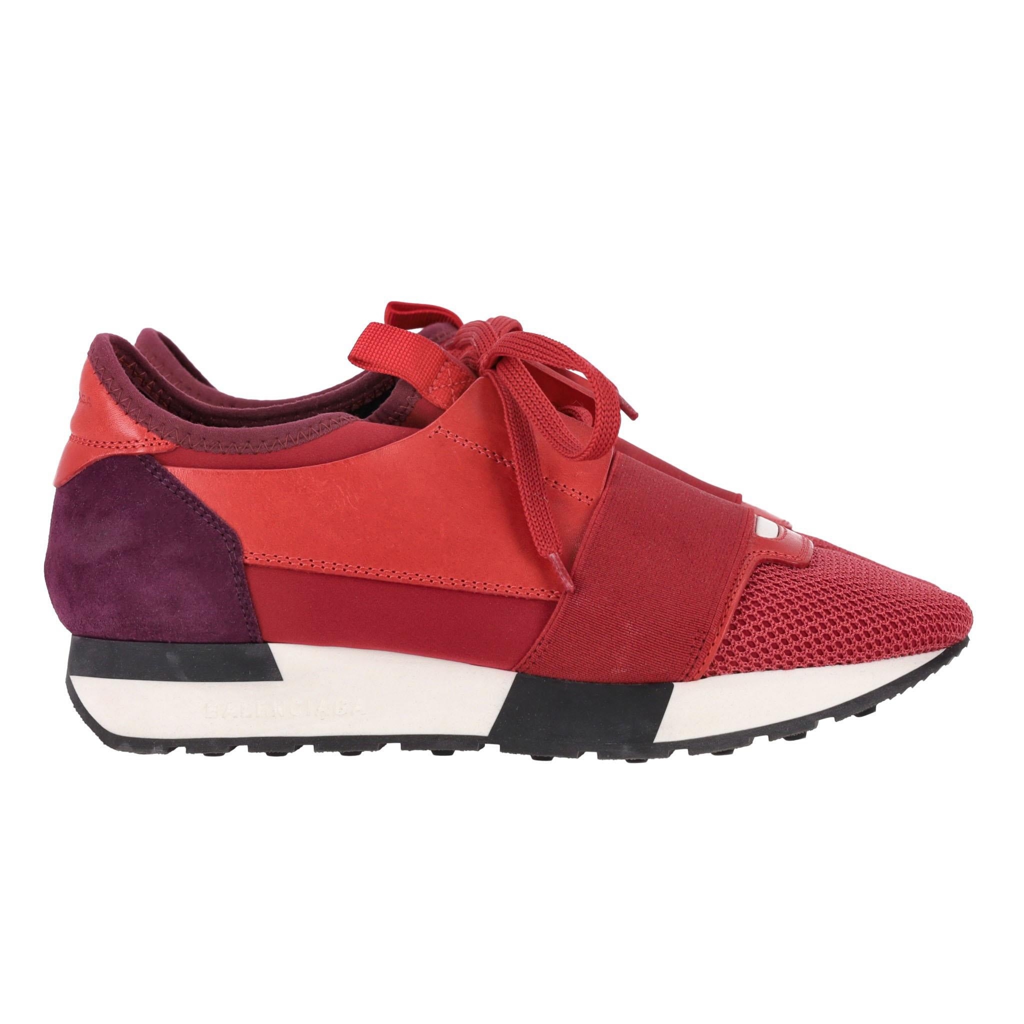 Zapatillas de piel y ante Balenciaga Race Runner en Bueno estado para la venta en London, GB