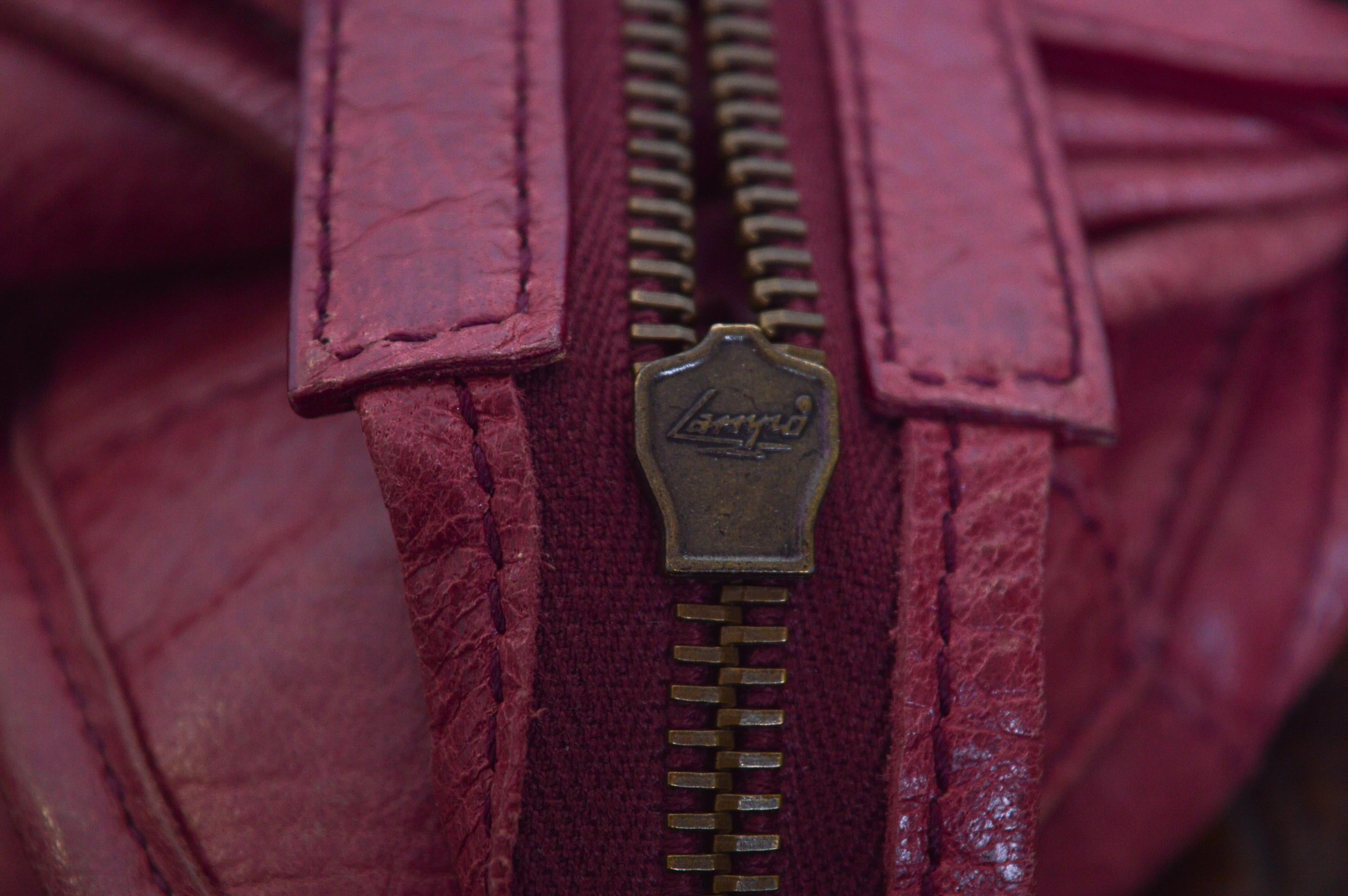 Balenciaga Raspberry Red Motorcycle Leather 2012 City Bag For Sale 9