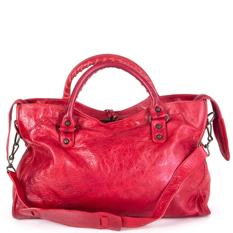 Ville top handle leather handbag Balenciaga Red in Leather - 24111539