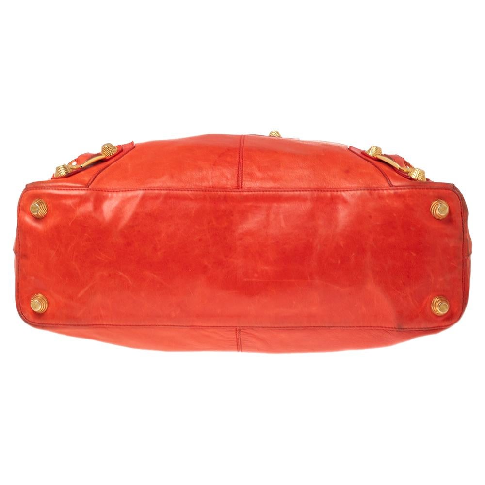 Balenciaga Red Leather Giant 21 Gold Hardware RTT Bag 1