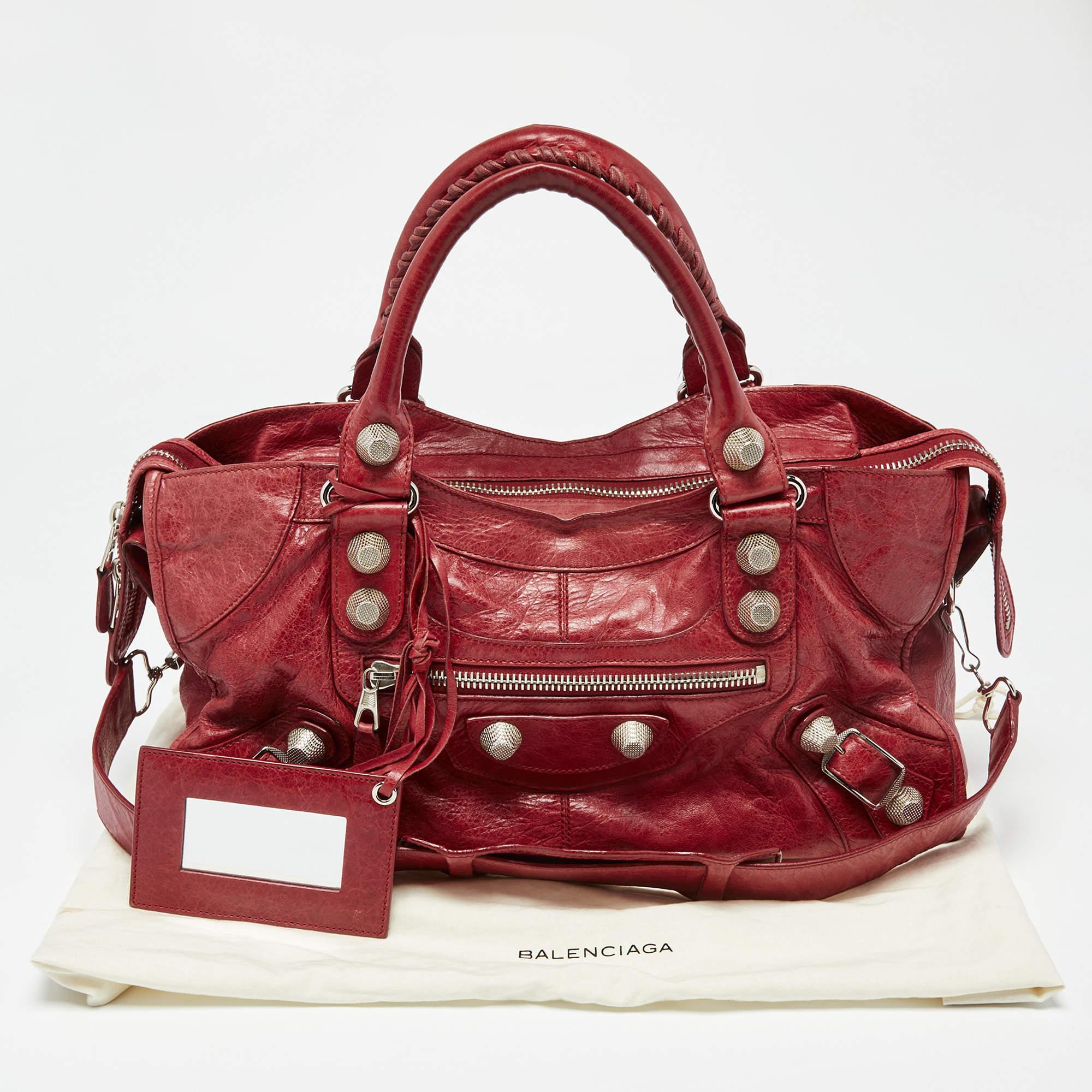Balenciaga Red Leather GSH Part Time Tote 9