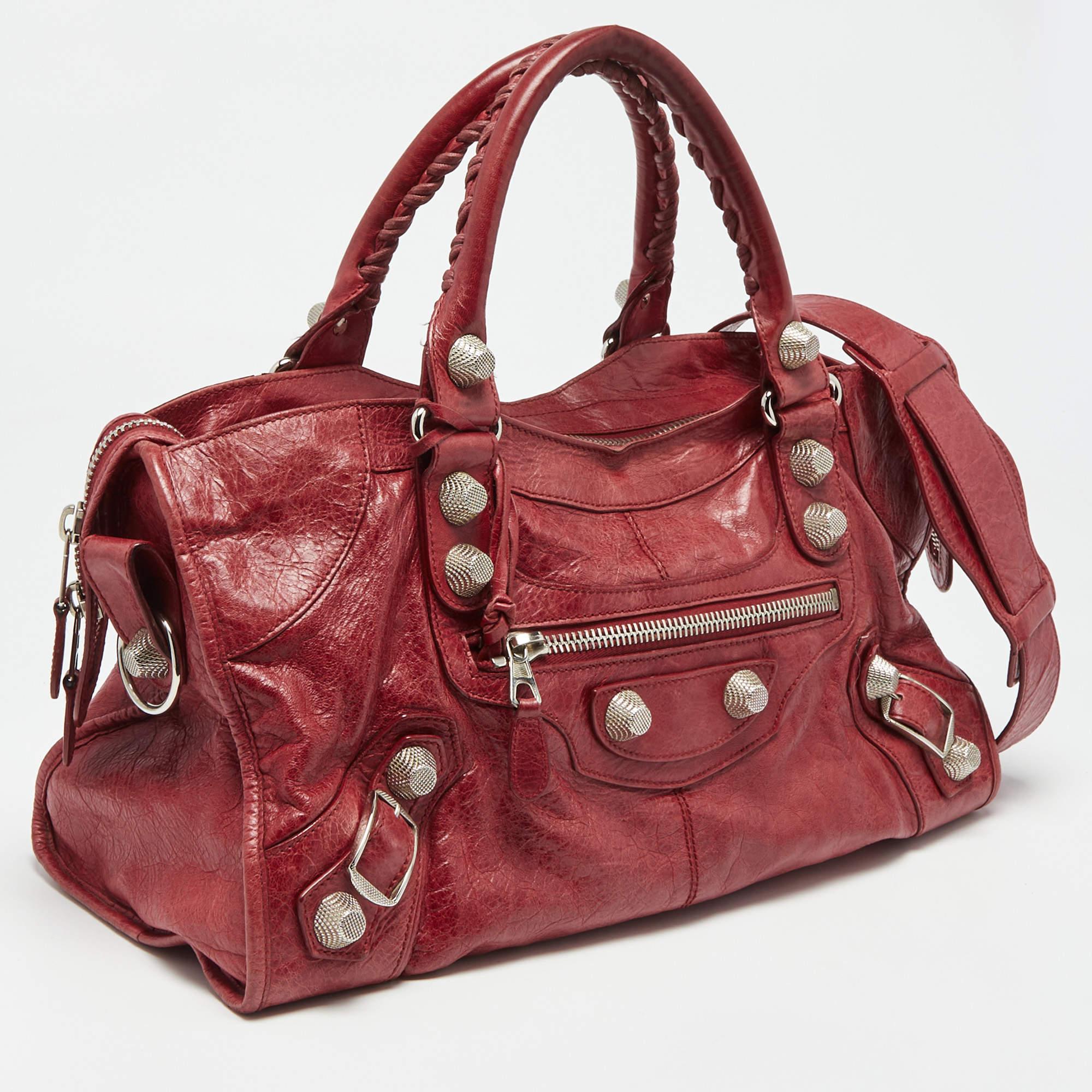 Women's Balenciaga Red Leather GSH Part Time Tote