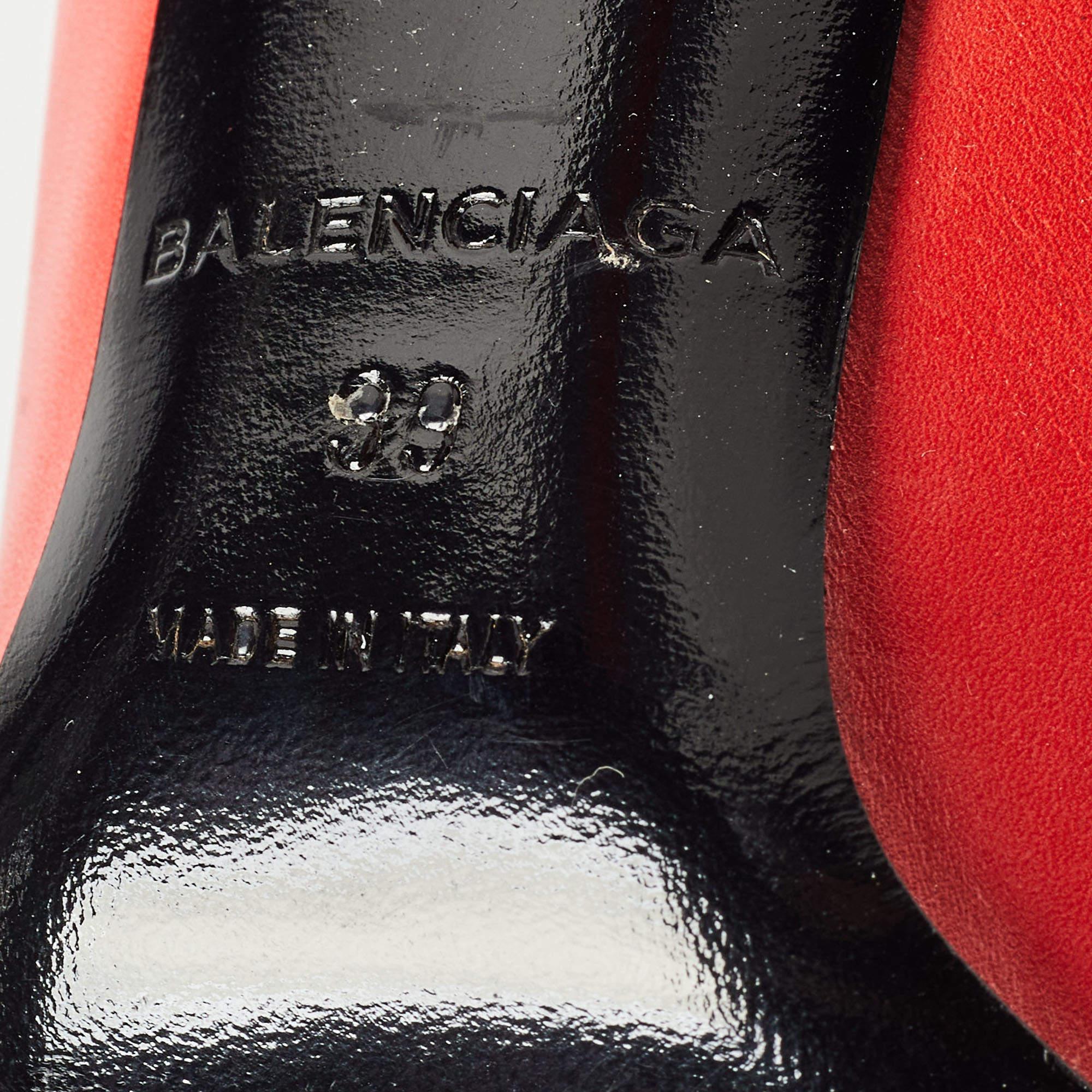 Balenciaga Red Leather Knife Midcalf Boots Size 39 4