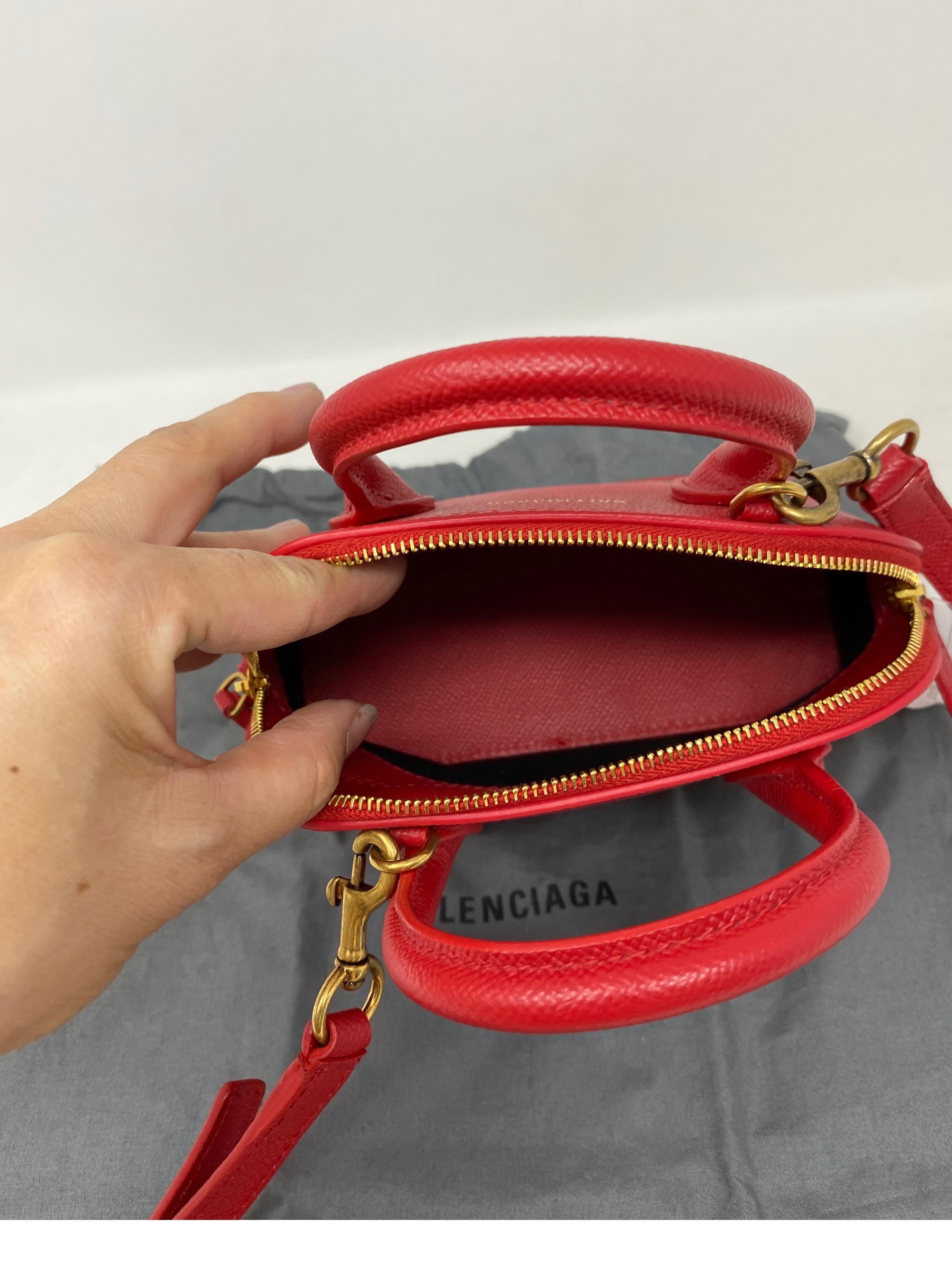 Balenciaga Red Leather Mini Bag 3
