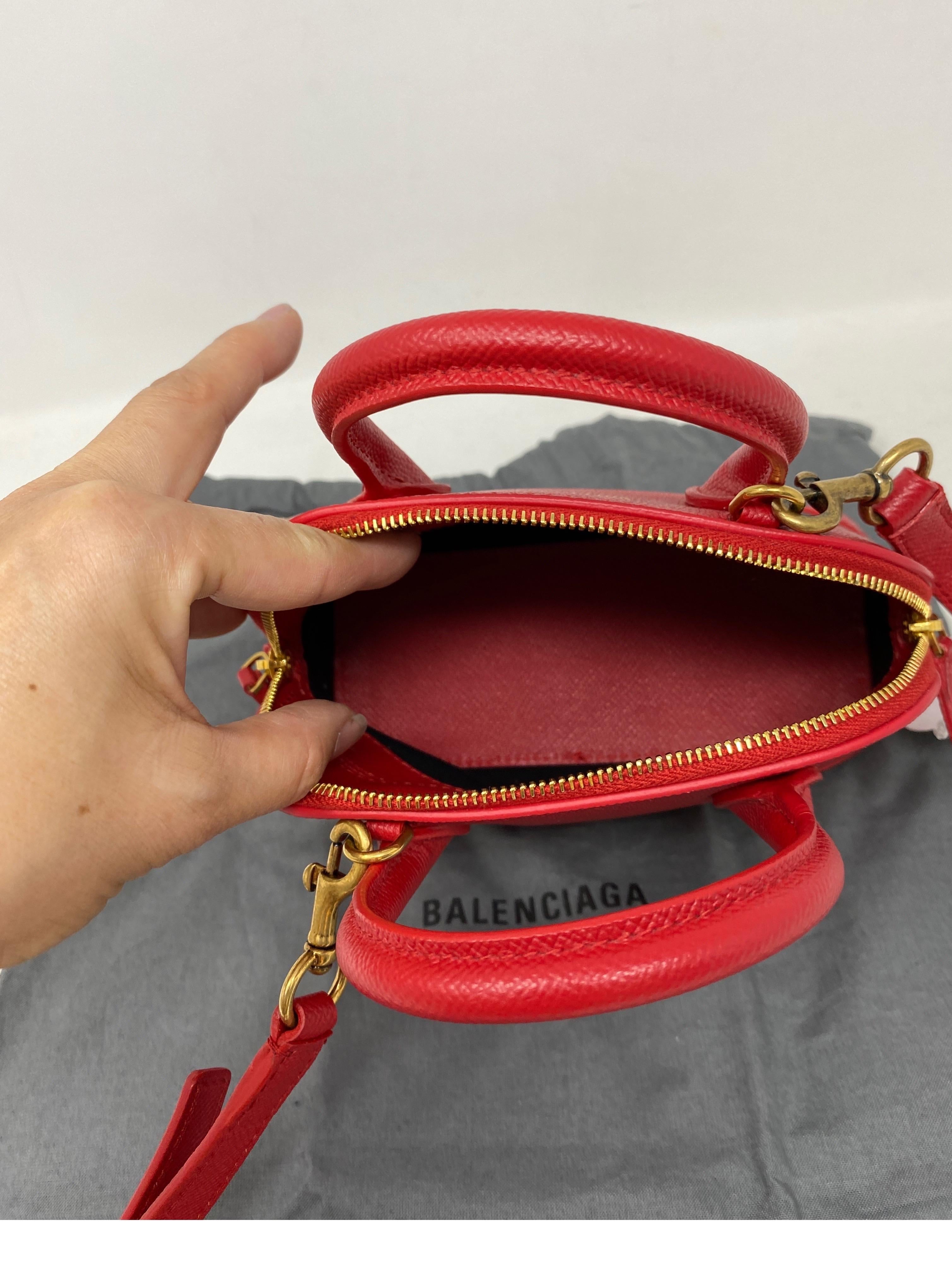 Balenciaga Red Leather Mini Bag 4