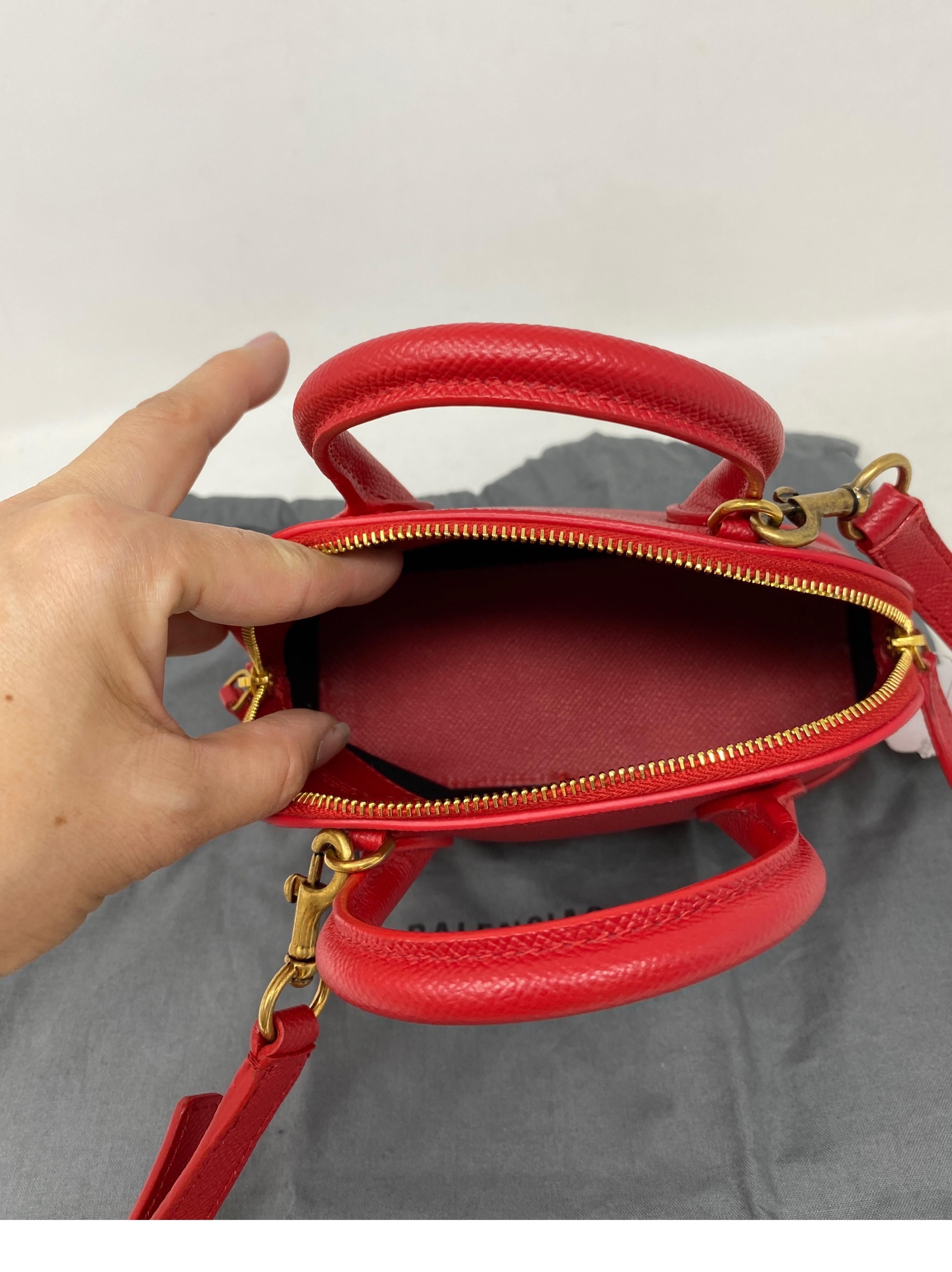 Balenciaga Red Leather Mini Bag 5