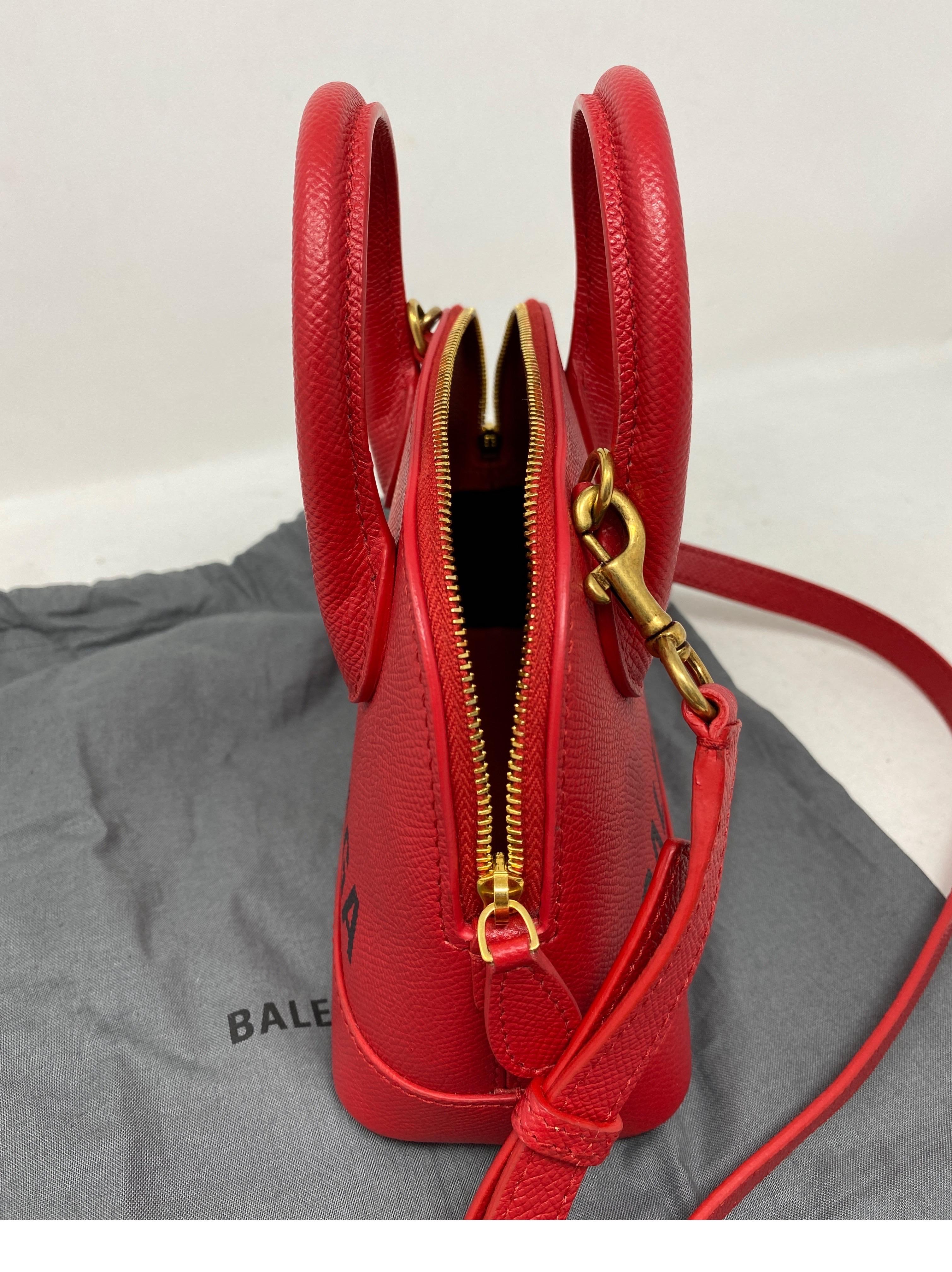 Balenciaga Red Leather Mini Bag 6