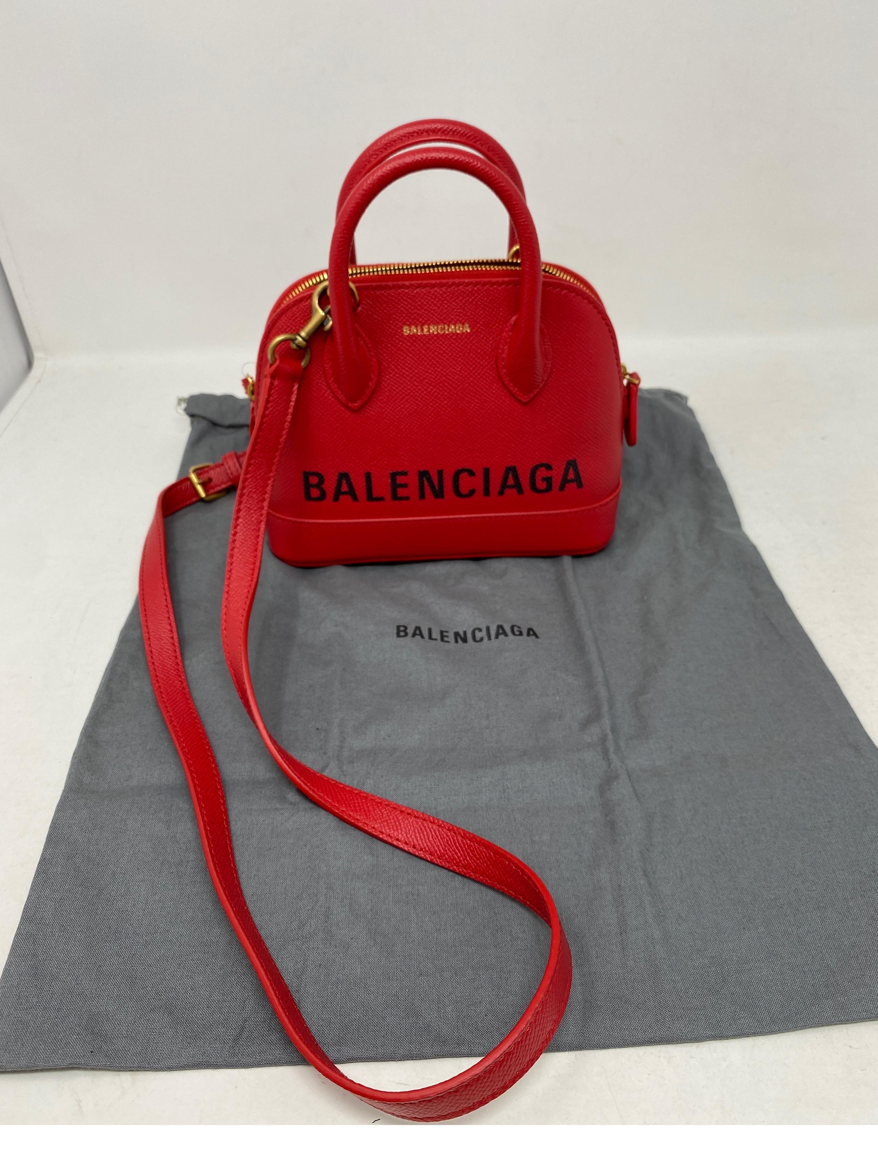 Balenciaga Red Leather Mini Bag 8