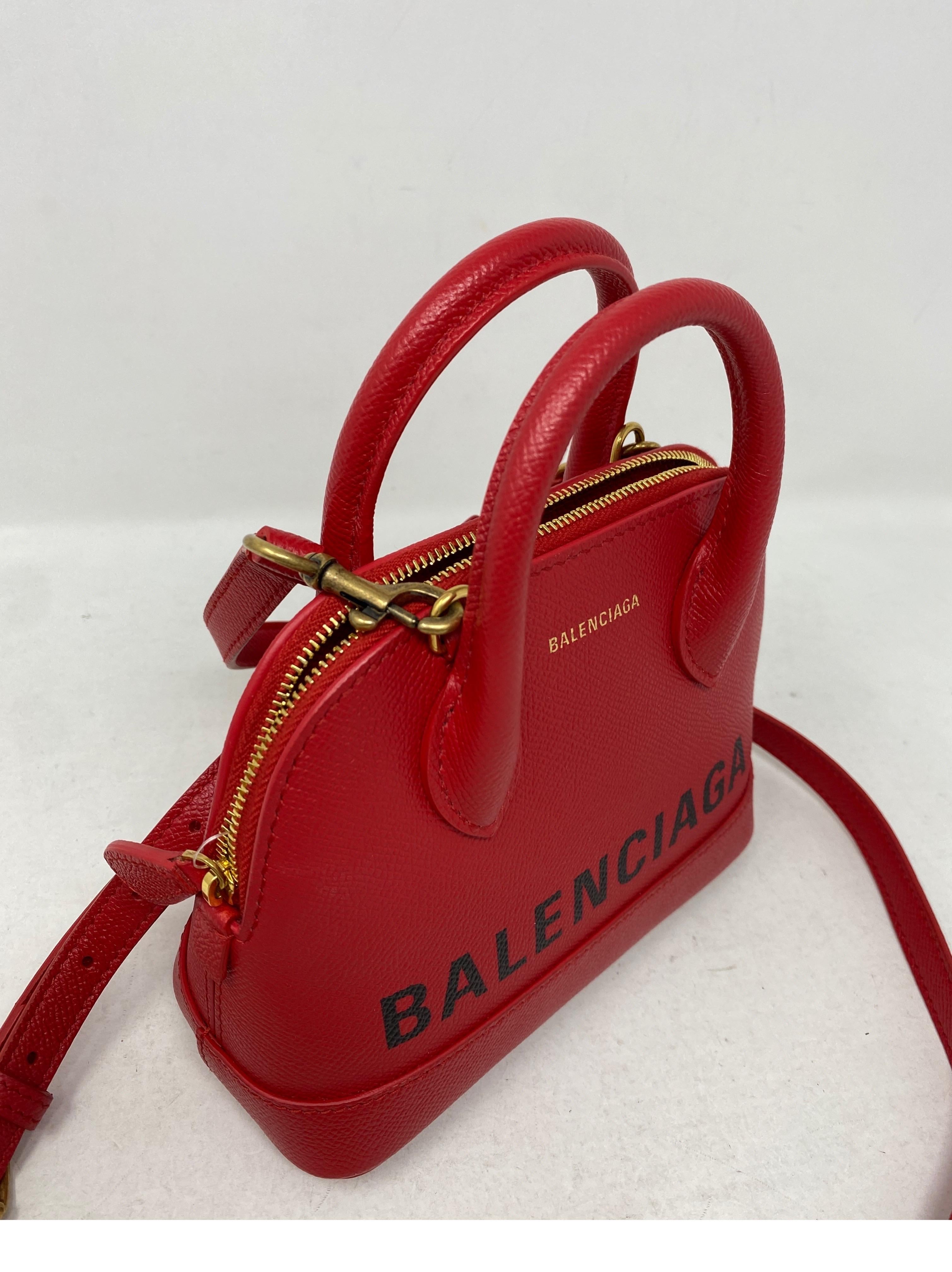 Balenciaga Red Leather Mini Bag 11