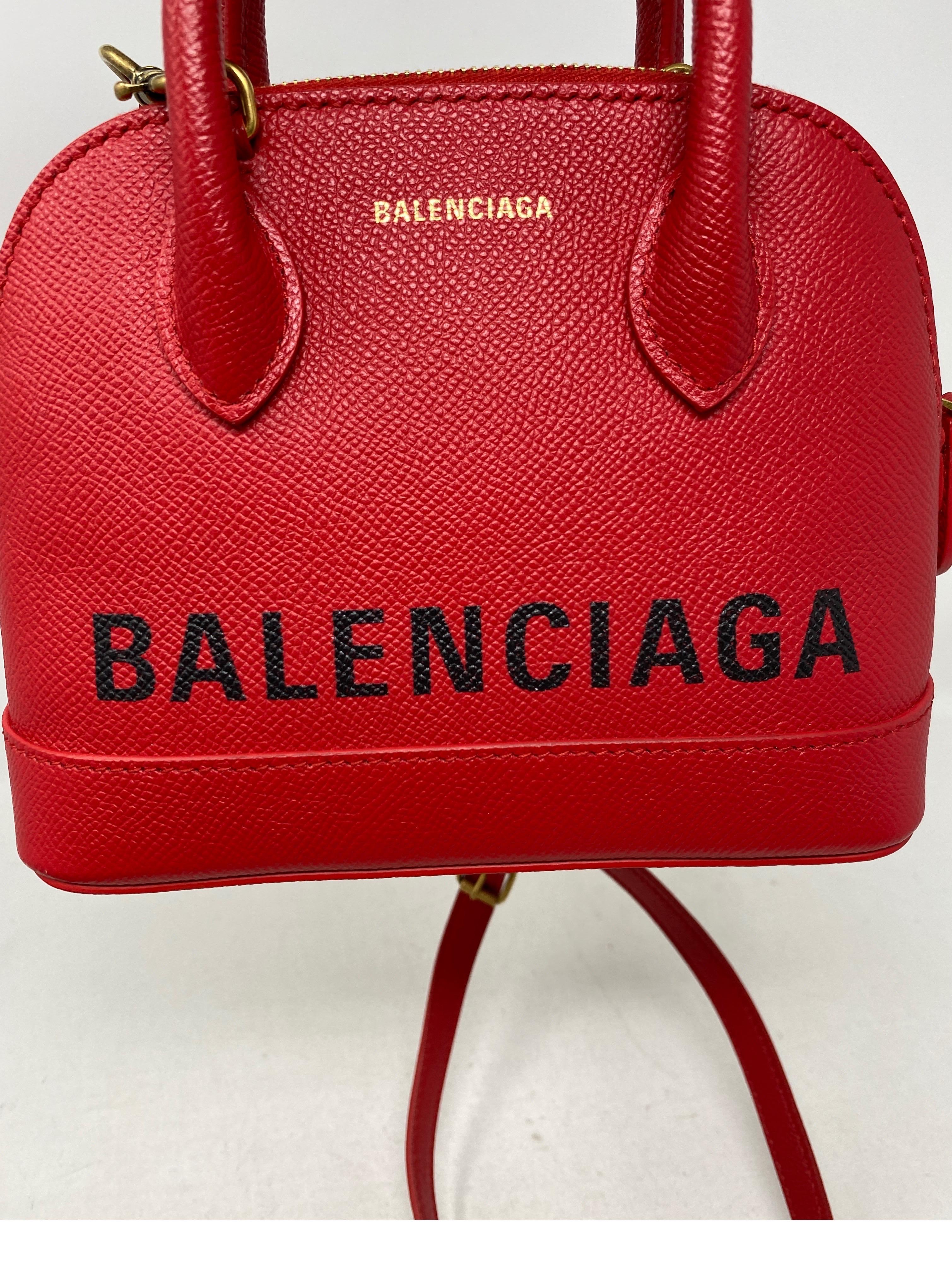 Balenciaga Red Leather Mini Bag 13