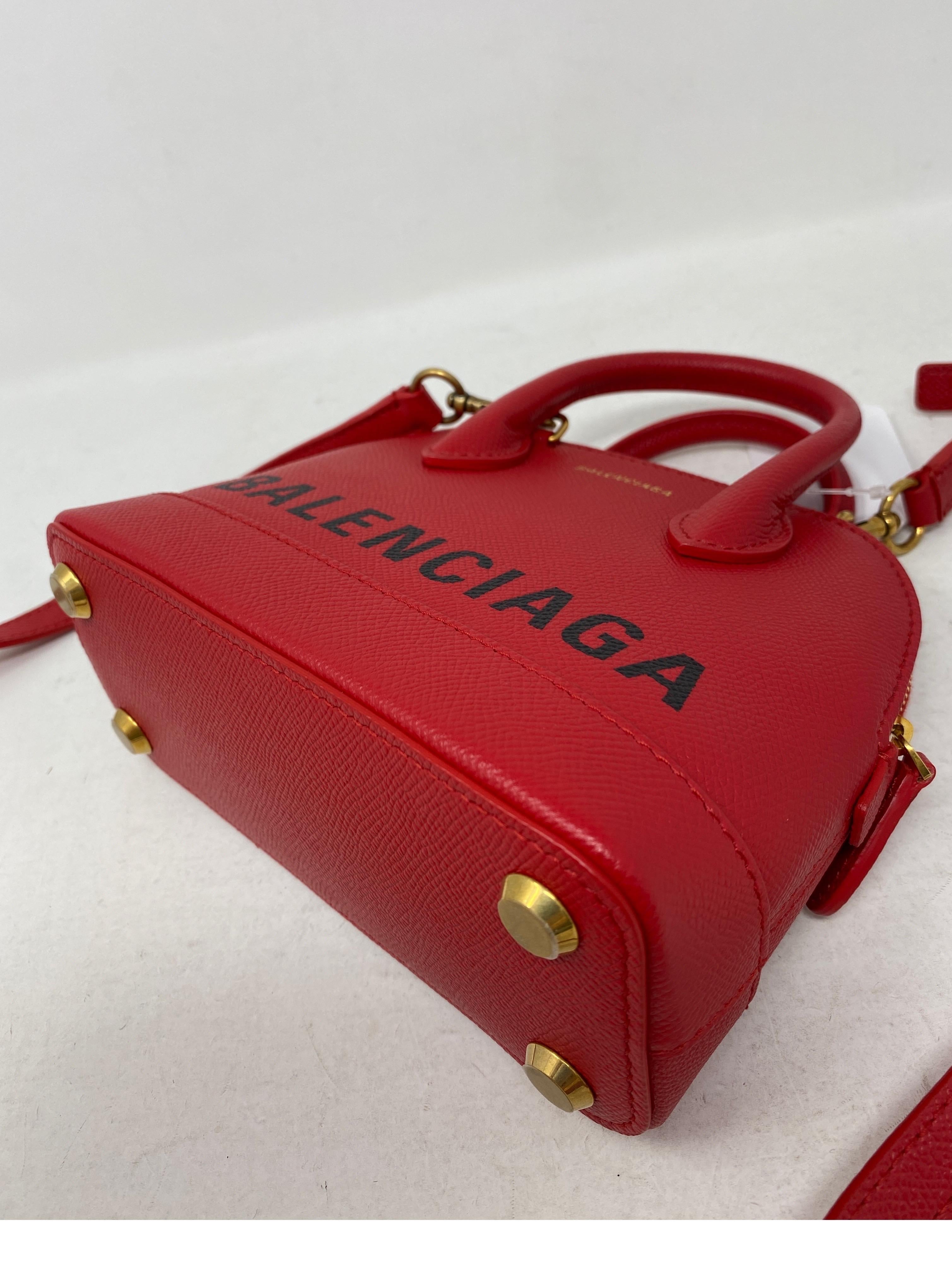 Balenciaga Red Leather Mini Bag 1