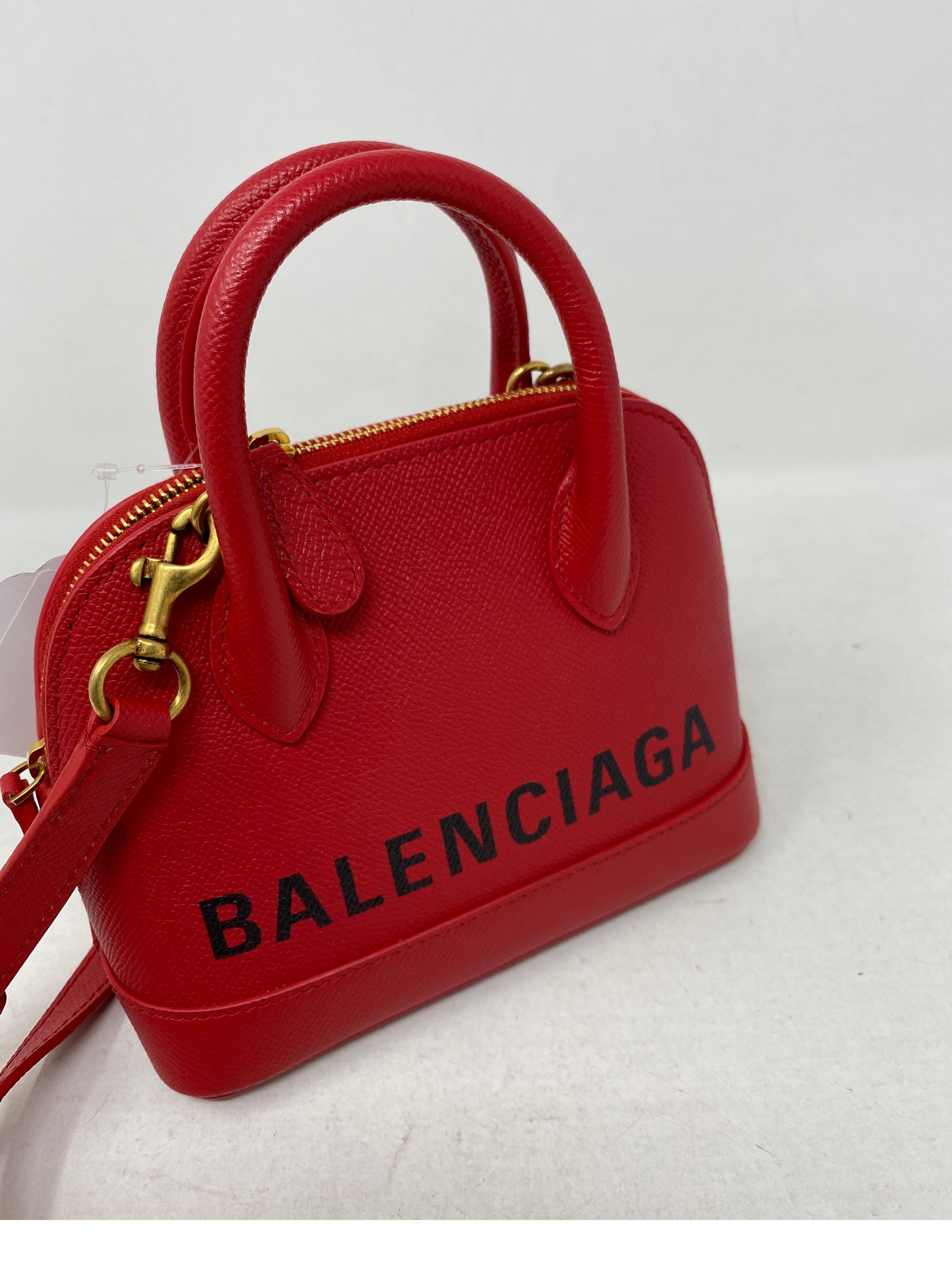 Balenciaga Red Leather Mini Bag 2