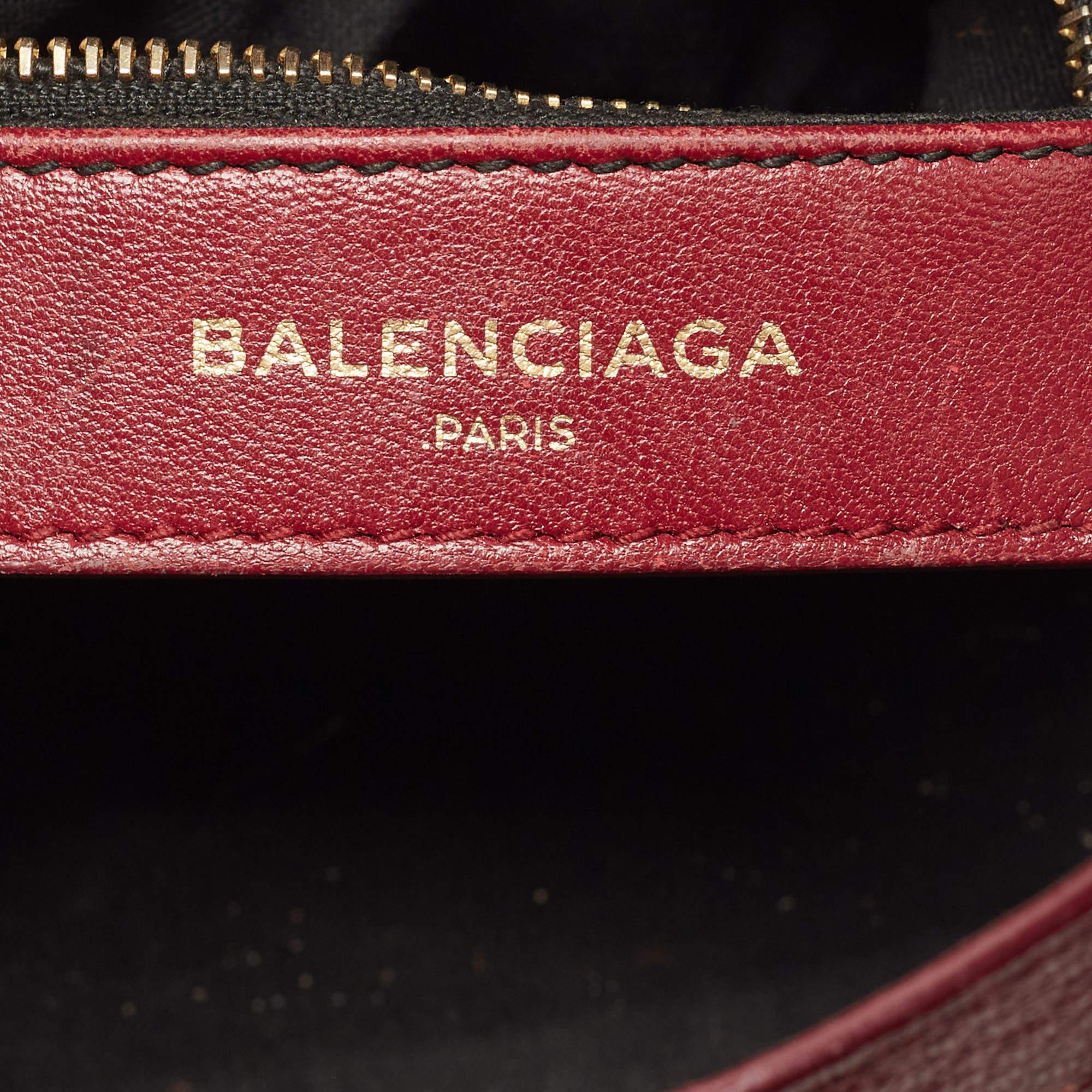 Balenciaga Red Leather Mini Classic Metallic Edge City Bag 5