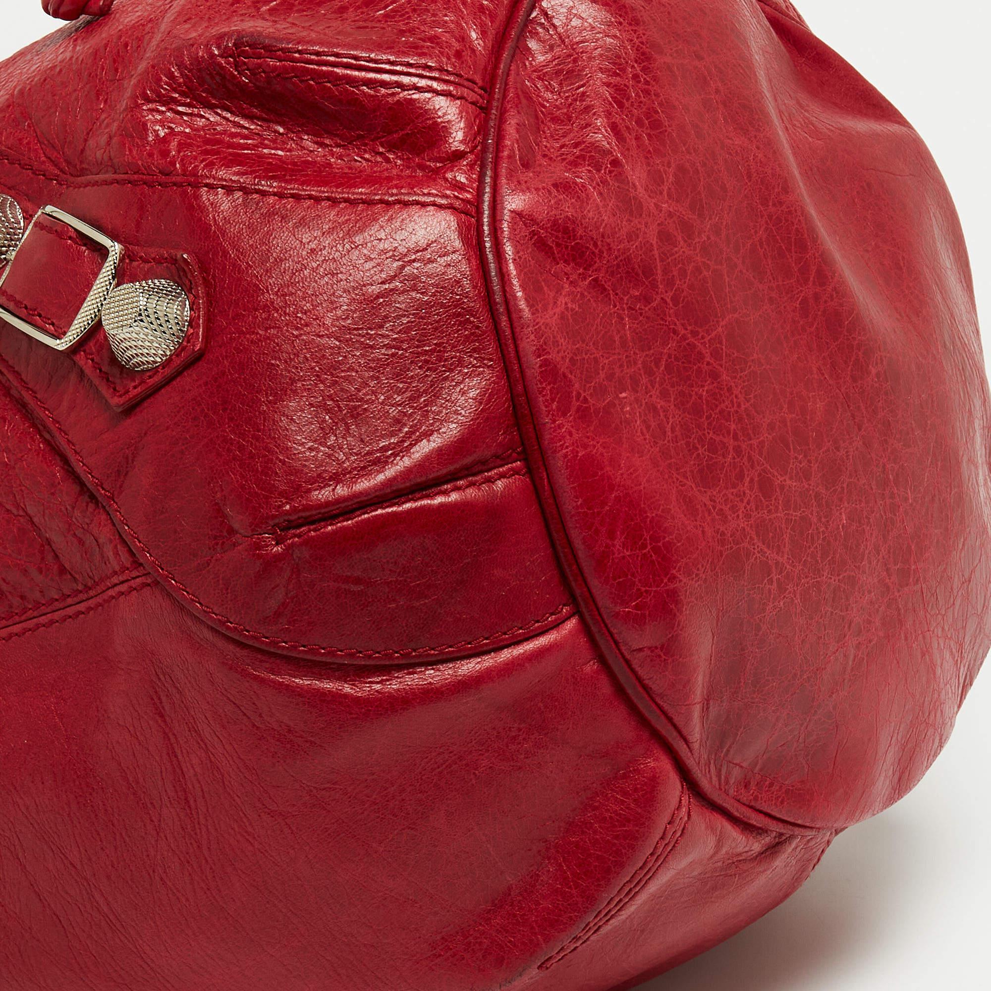 Balenciaga Red Leather Mini RGH PomPon Bag 9