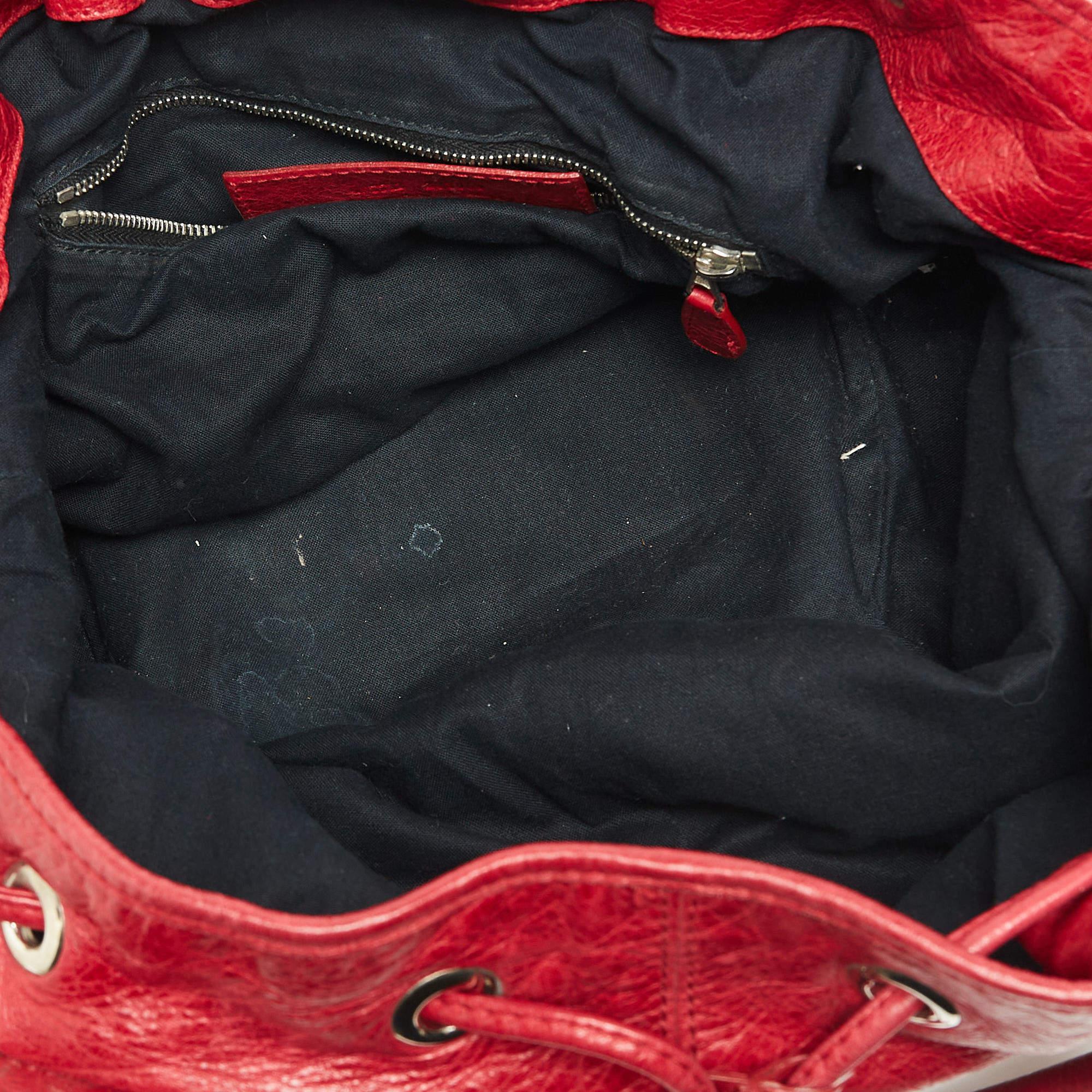 Balenciaga Red Leather Mini RGH PomPon Bag 11