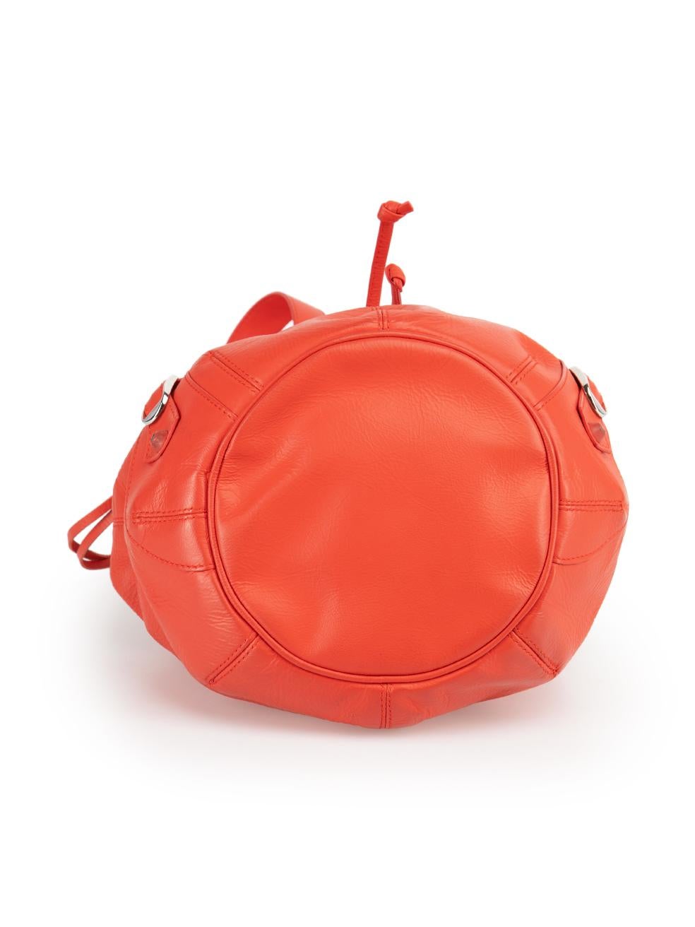 Women's Balenciaga Red Leather Motocross Classic Mini Pompon Bag