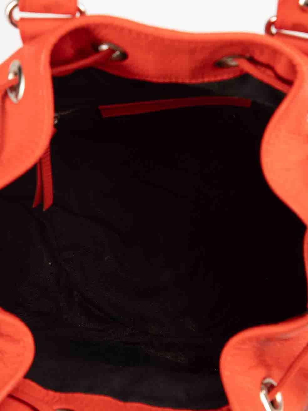 Balenciaga Red Leather Motocross Classic Mini Pompon Bag 1