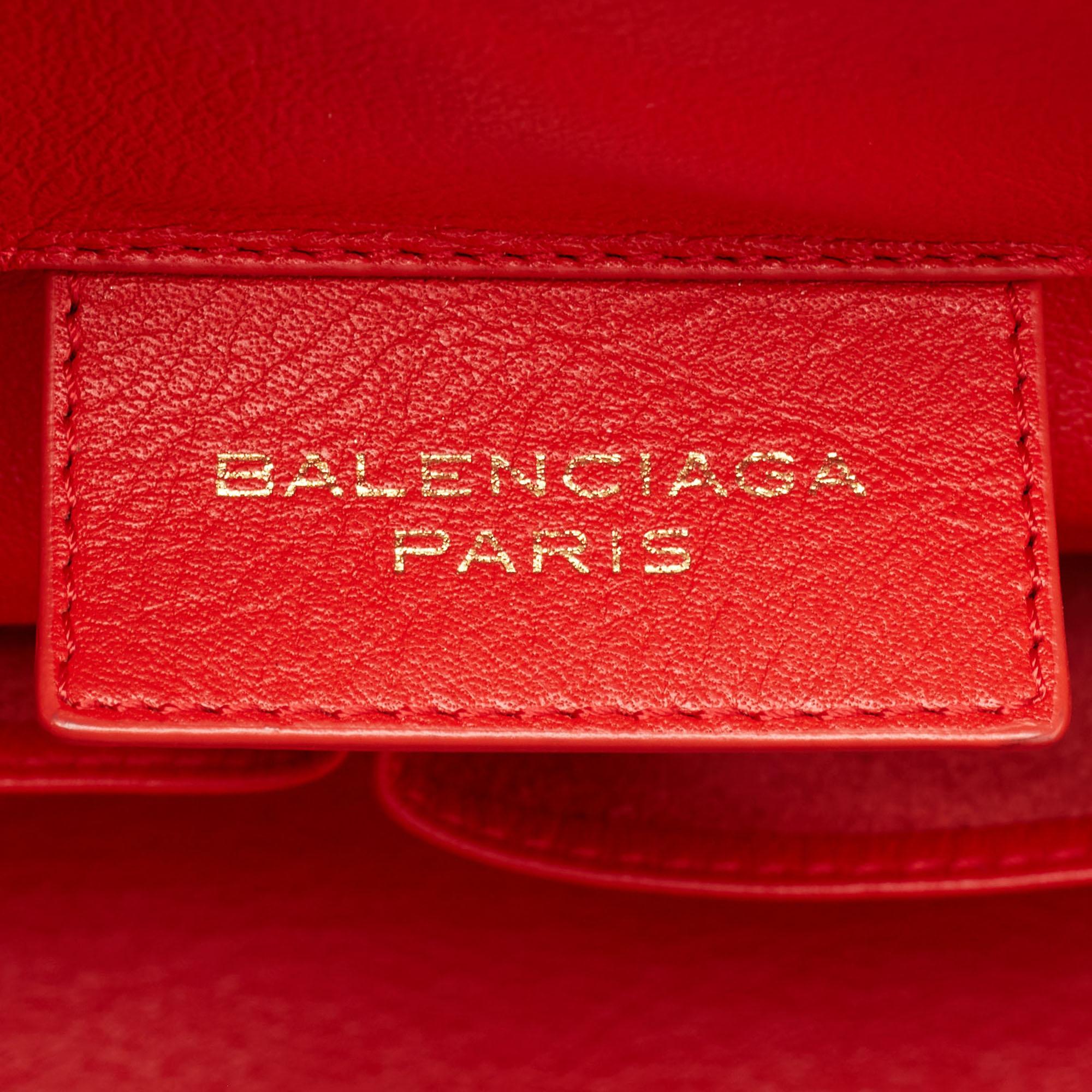 Balenciaga Red Leather Papier A4 Tote 8