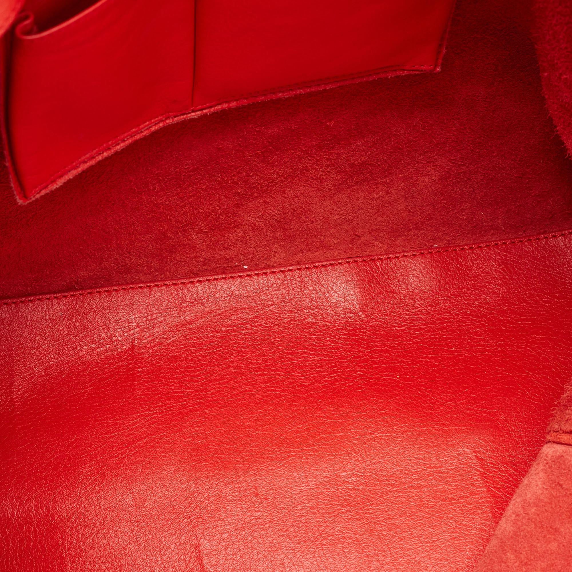 Balenciaga Red Leather Papier A4 Tote 10
