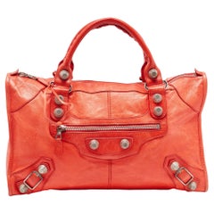 Balenciaga Rote SGH Work Tote aus Leder