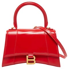 Balenciaga Rote Sanduhr- Box-Handtasche aus Leder