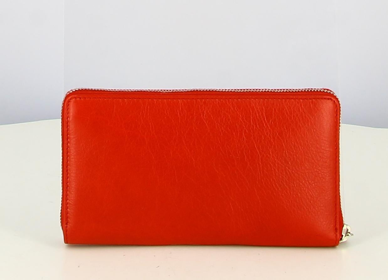 Balenciaga Red Leather Wallet  For Sale 2