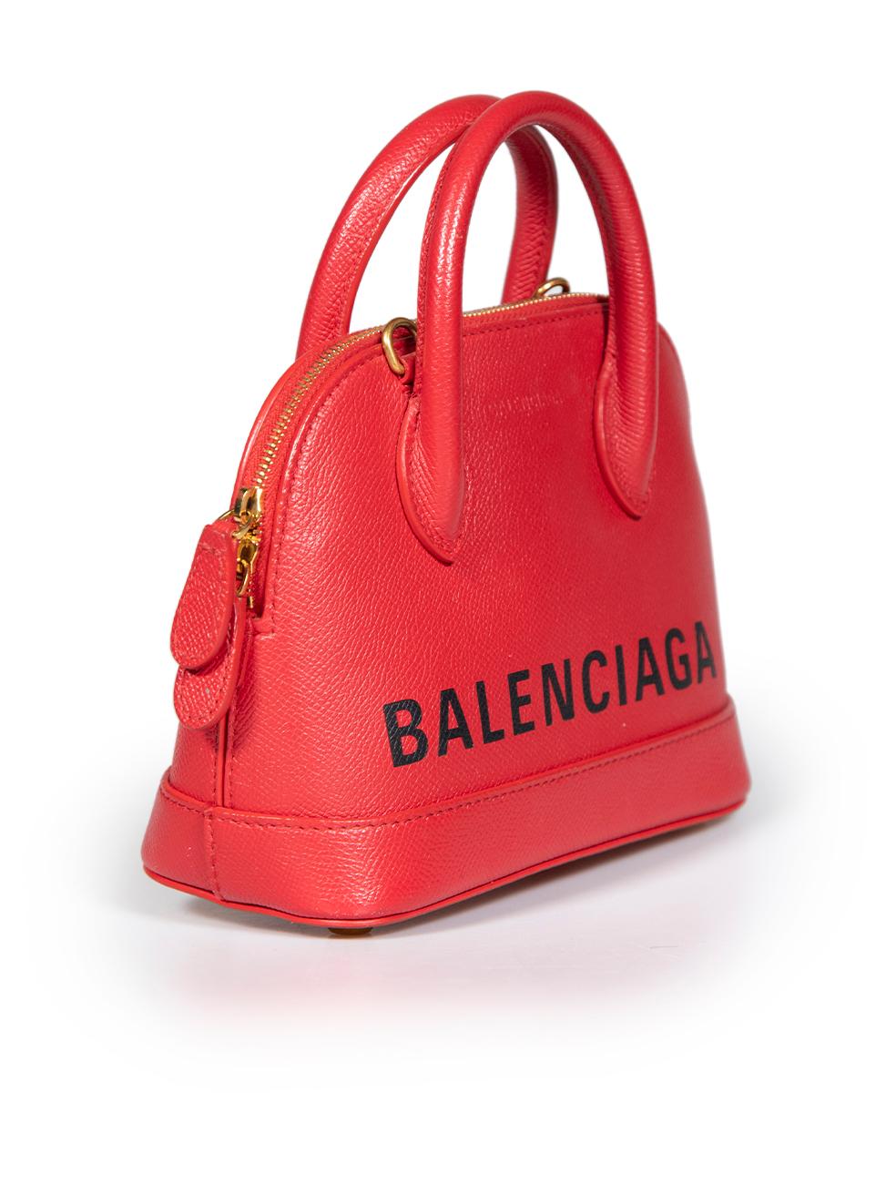 CONDITION is Very good. Minimal wear to bag is evident. Minimal wear to the base corners and the top handles with small abrasions to the leather on this used Balenciaga designer resale item.
 
 
 
 Details
 
 
 Model: Ville
 
 Red
 
 Leather
 
 Mini
