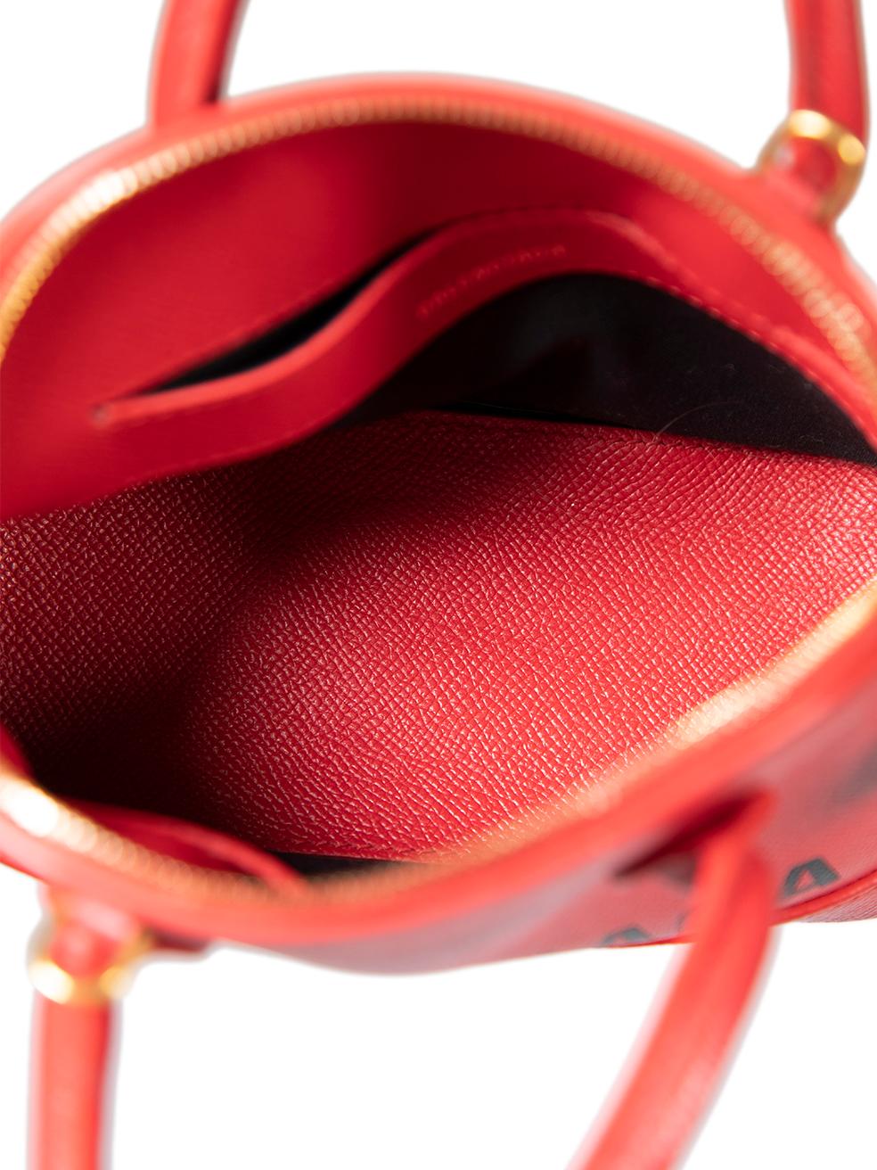 Balenciaga Red Leather XXS Ville Top Handle Bag For Sale 1