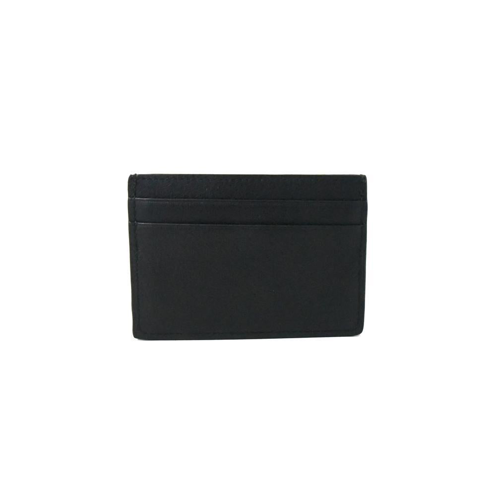 Balenciaga Red Logo Card Case Black In New Condition For Sale In Flushing, NY