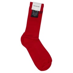 Balenciaga Red Logo Tennis Socks (Extra Large)