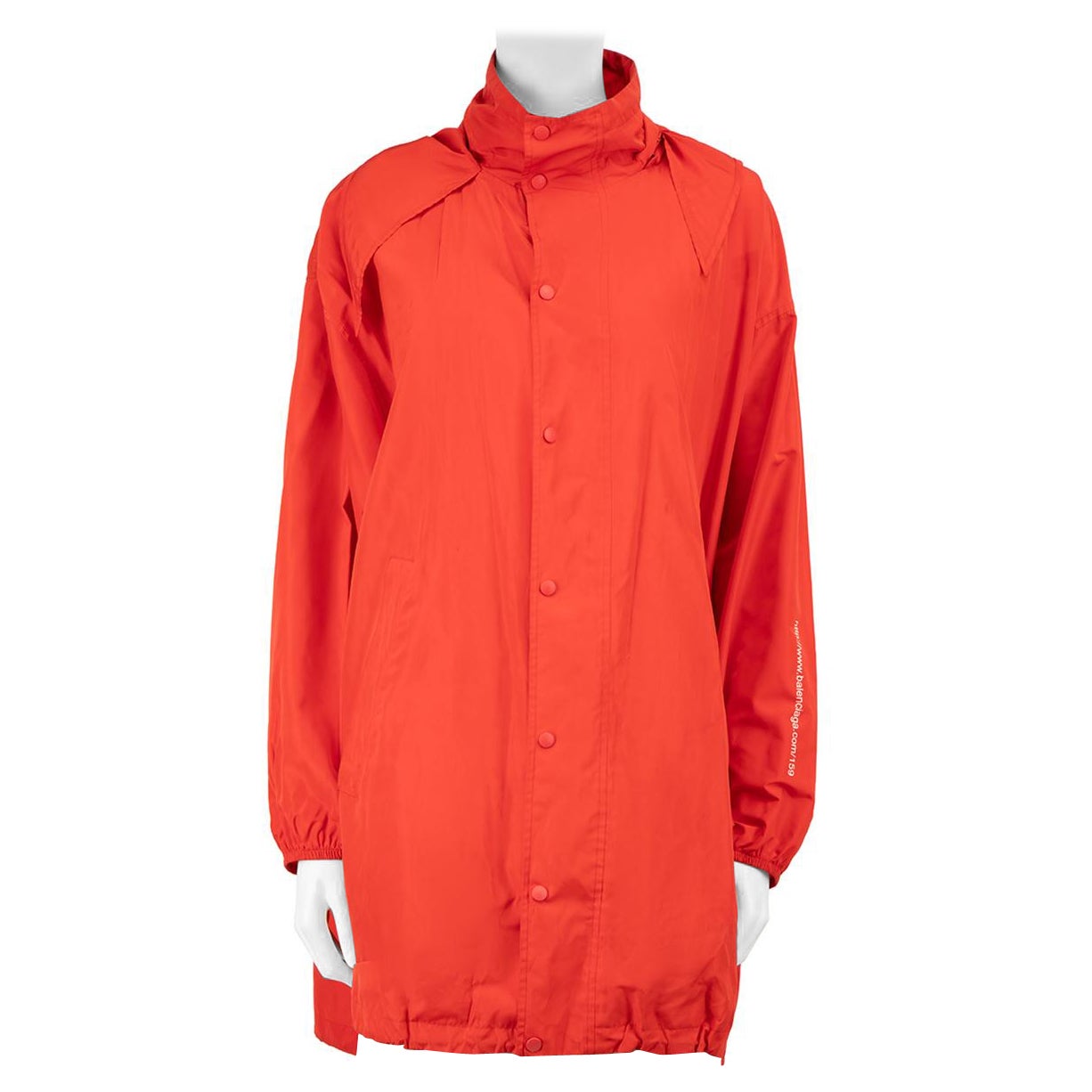 Balenciaga Red Oversized Hooded Jacket Size L
