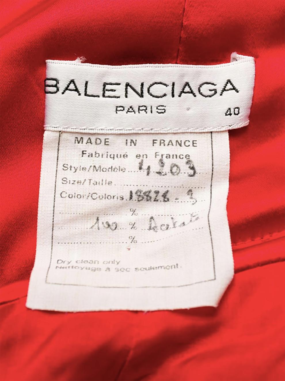 Women's Balenciaga Red Satin Skirt