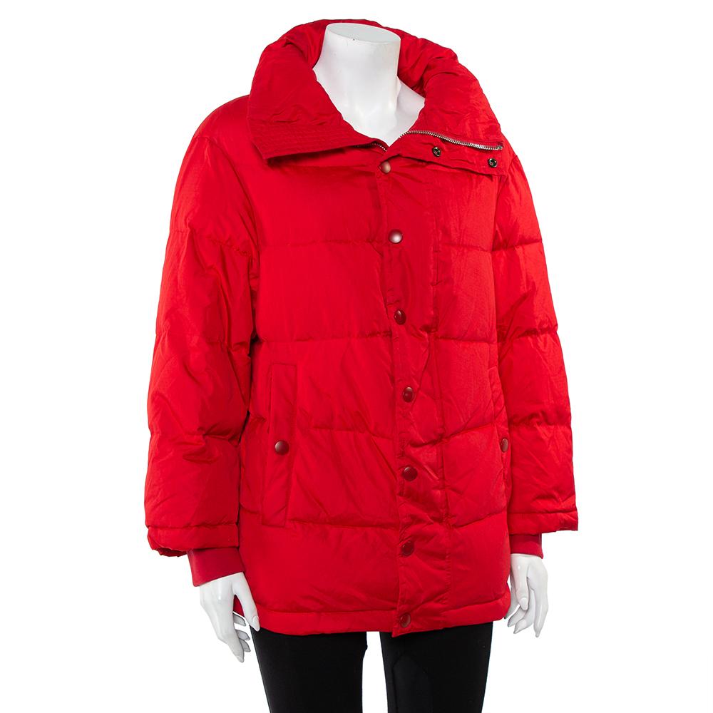 balenciaga red puffer jacket