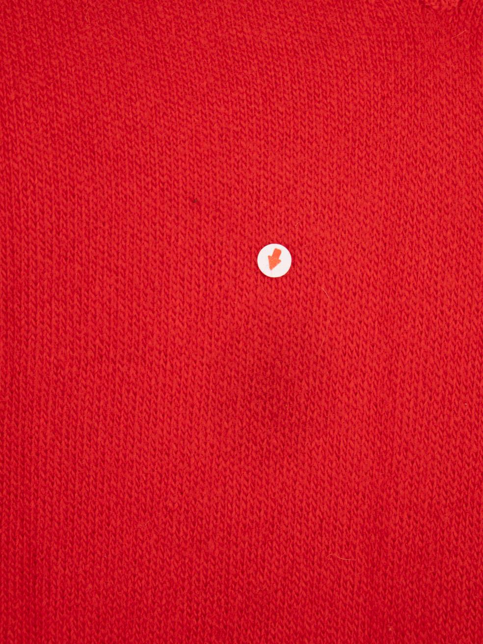 Balenciaga Roter Pullover mit V-Ausschnitt aus Wolle Größe S 1