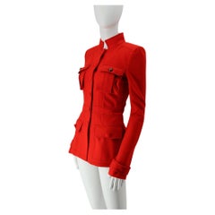 Balenciaga Red Wool Fitted Jacket
