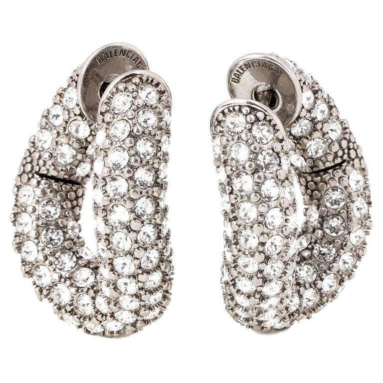 Balenciaga Diamante Loop Earrings For Sale at 1stDibs