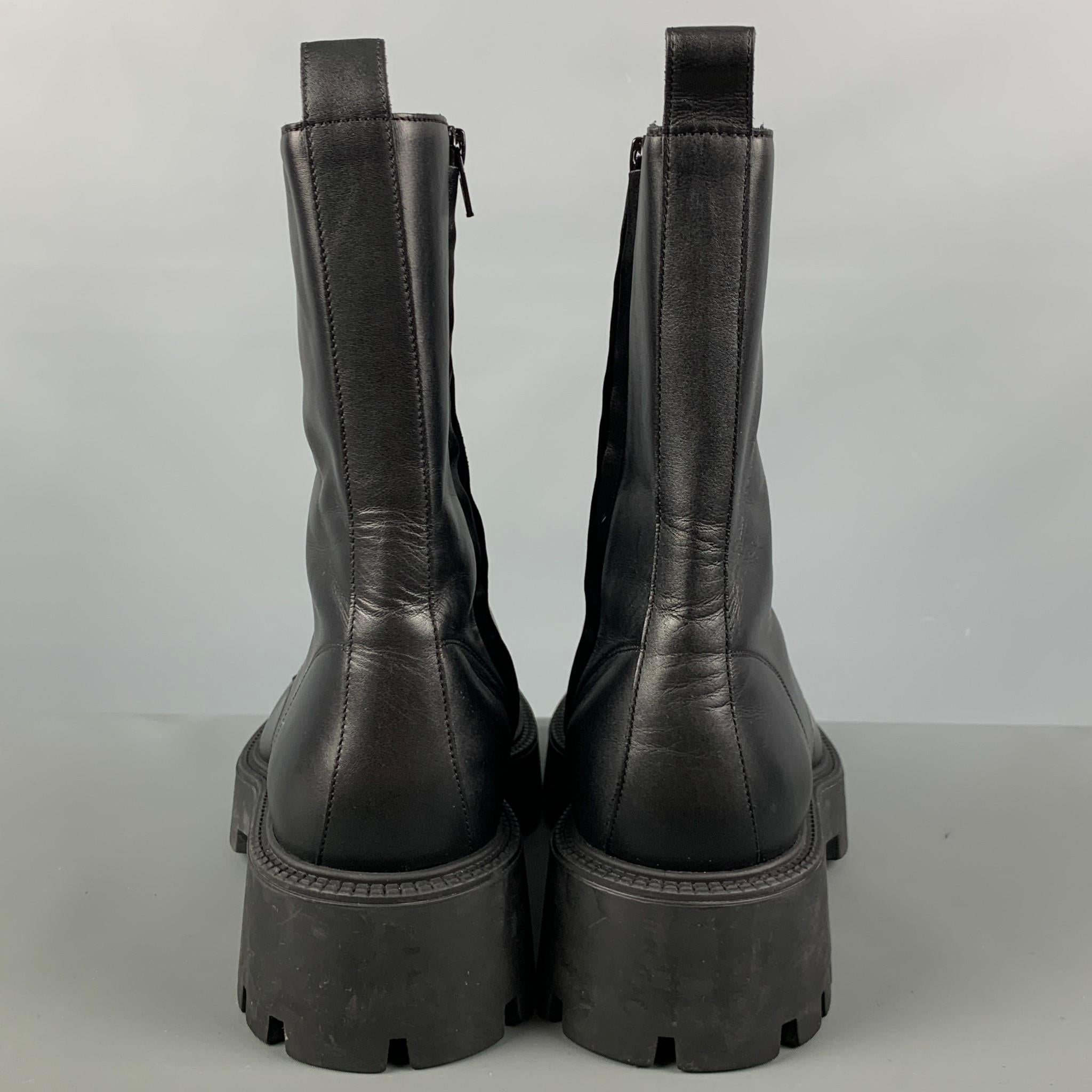 Men's BALENCIAGA Rhino Size 11 Black Lace Up Pyramid Chuncky Boots