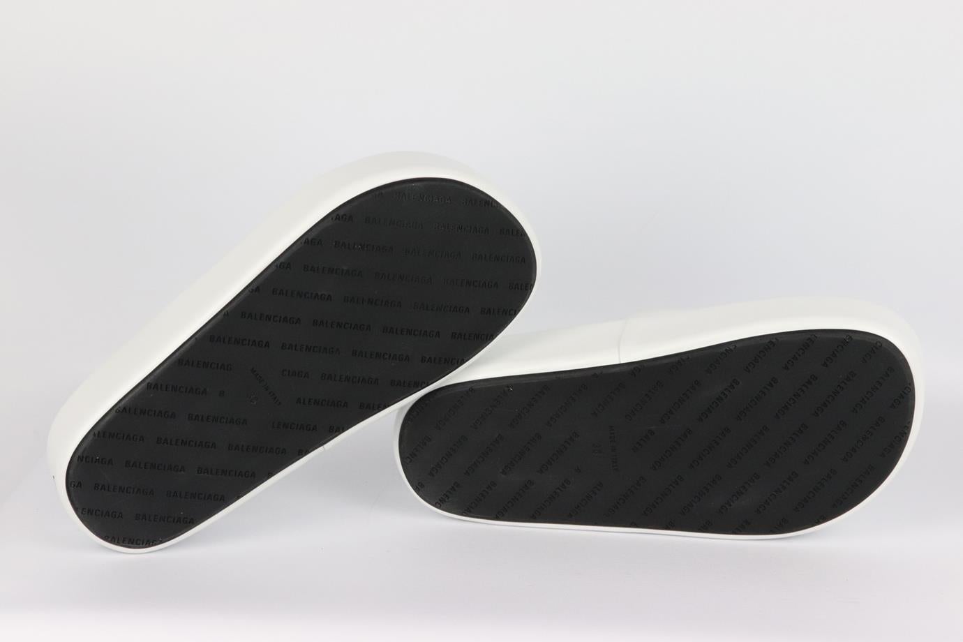 Balenciaga Rise Leather Platform Slides Eu 38 Uk 5 Us 8 1