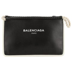 Balenciaga Rope Logo Pouch Leather Small