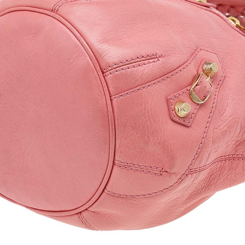 Balenciaga Rose Azalee Leather Giant 12 Mini Pompon Bag 3