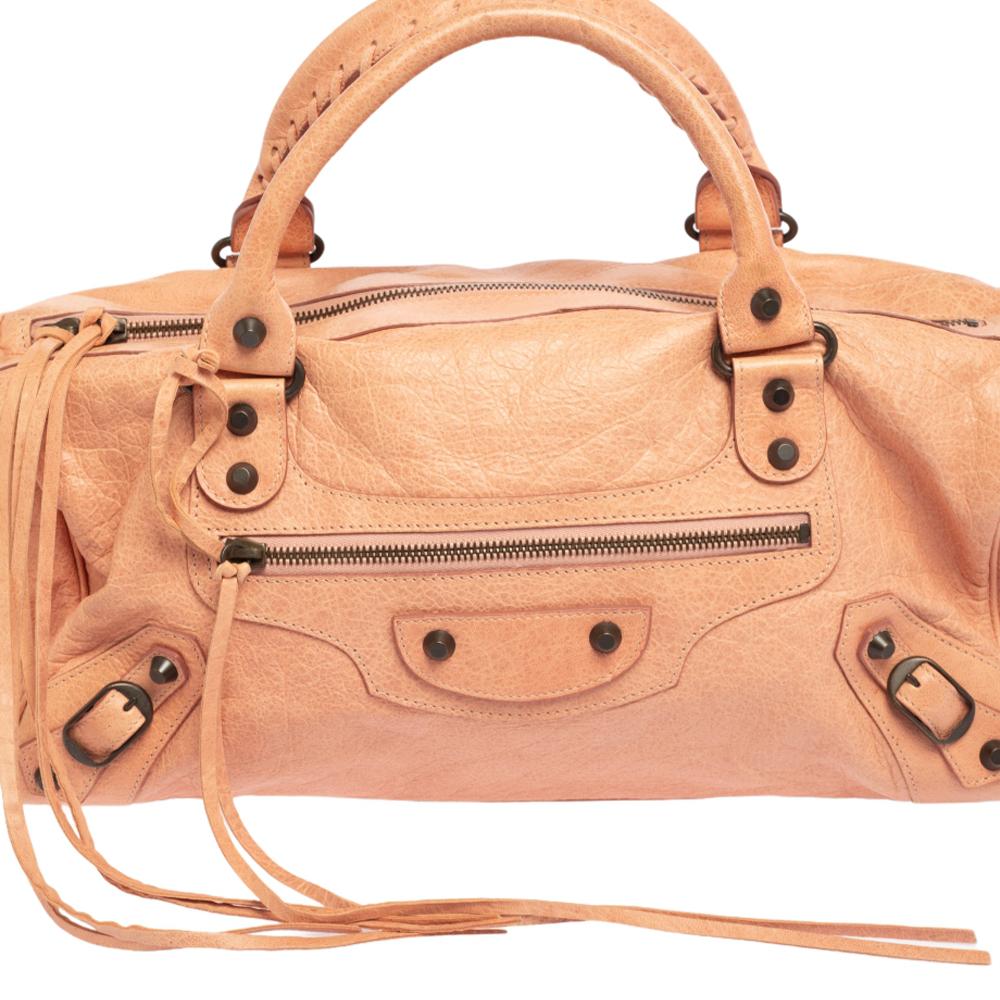 Balenciaga Rose Blush Agneau Leather RH Twiggy Bag 3