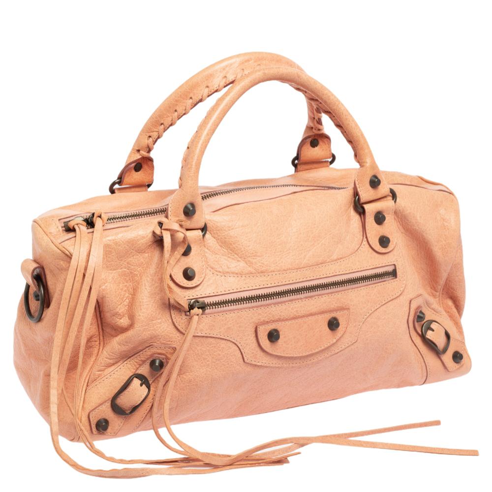Balenciaga Rose Blush Agneau Leather RH Twiggy Bag 1