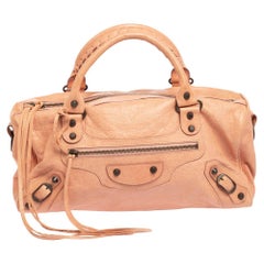Balenciaga Rose Blush Agneau Leather RH Twiggy Bag