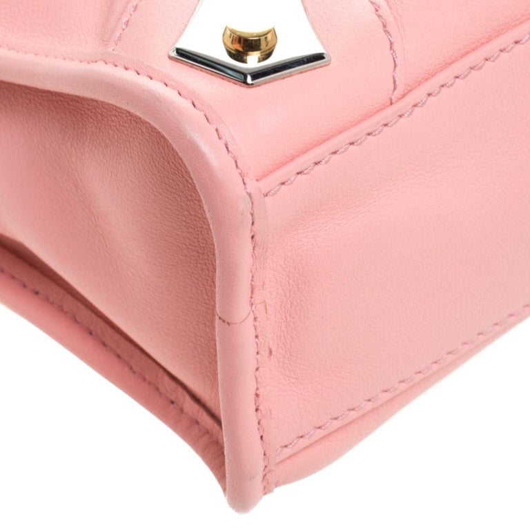 Balenciaga Rose Bonbon Leather SH Hardware Metal Plate Bag For Sale at ...